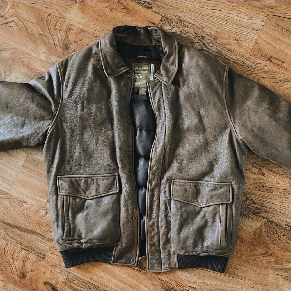 eddie bauer leather jacket